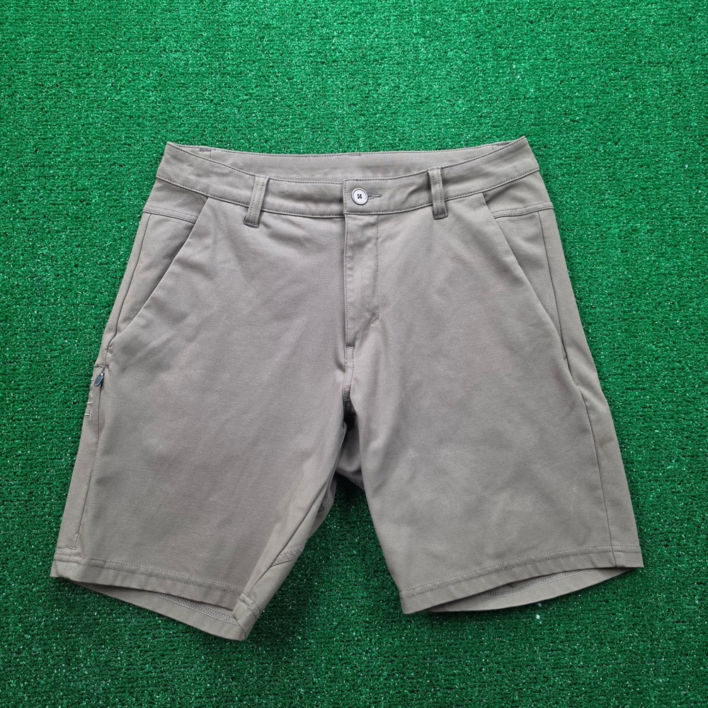 BYLT Premium Basics Everyday Shorts Mens 30 Olive Brown Tech Stretch 8 Inseam